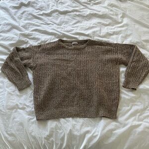 TNA waffle Brown heather Knit Sweater
